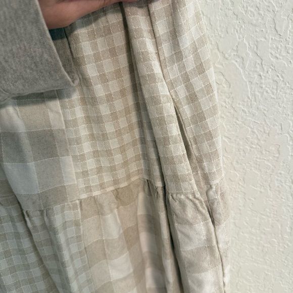 Princess Polly Beige Gingham Tiered Maxi Dress - Picture 4 of 8